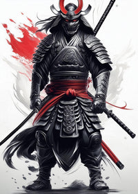 Samurai Dark Standing Wall Art