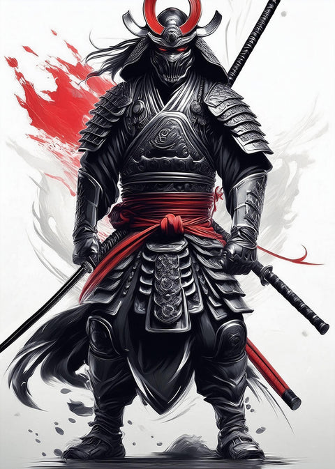 Samurai Dark Standing Wall Art