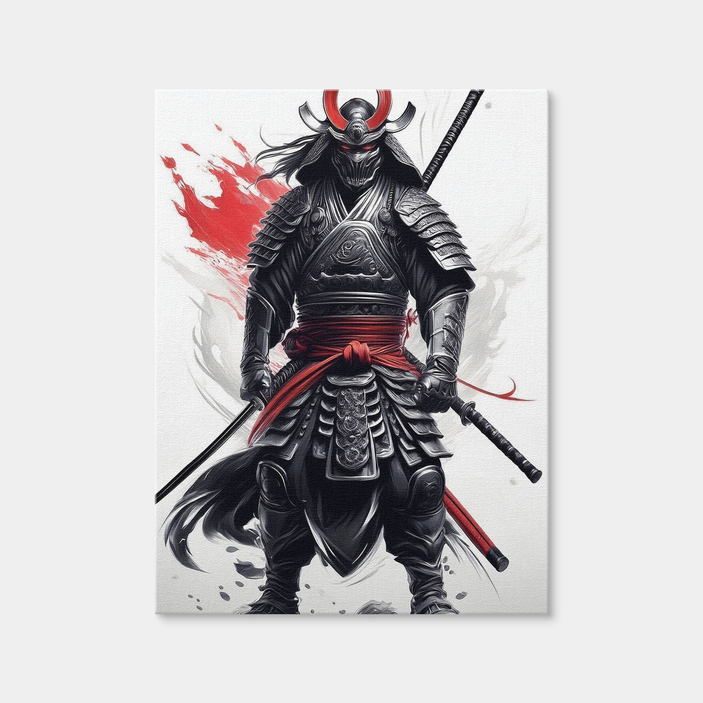 AUTO-MOCKUP WHITE | Samurai Dark Standing | 1 Piece | Gallery Wrap | group=3x4