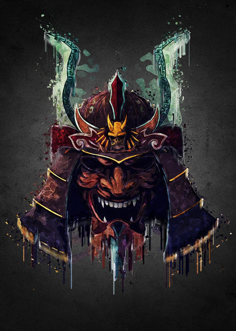 Samurai Helmet Wall Art