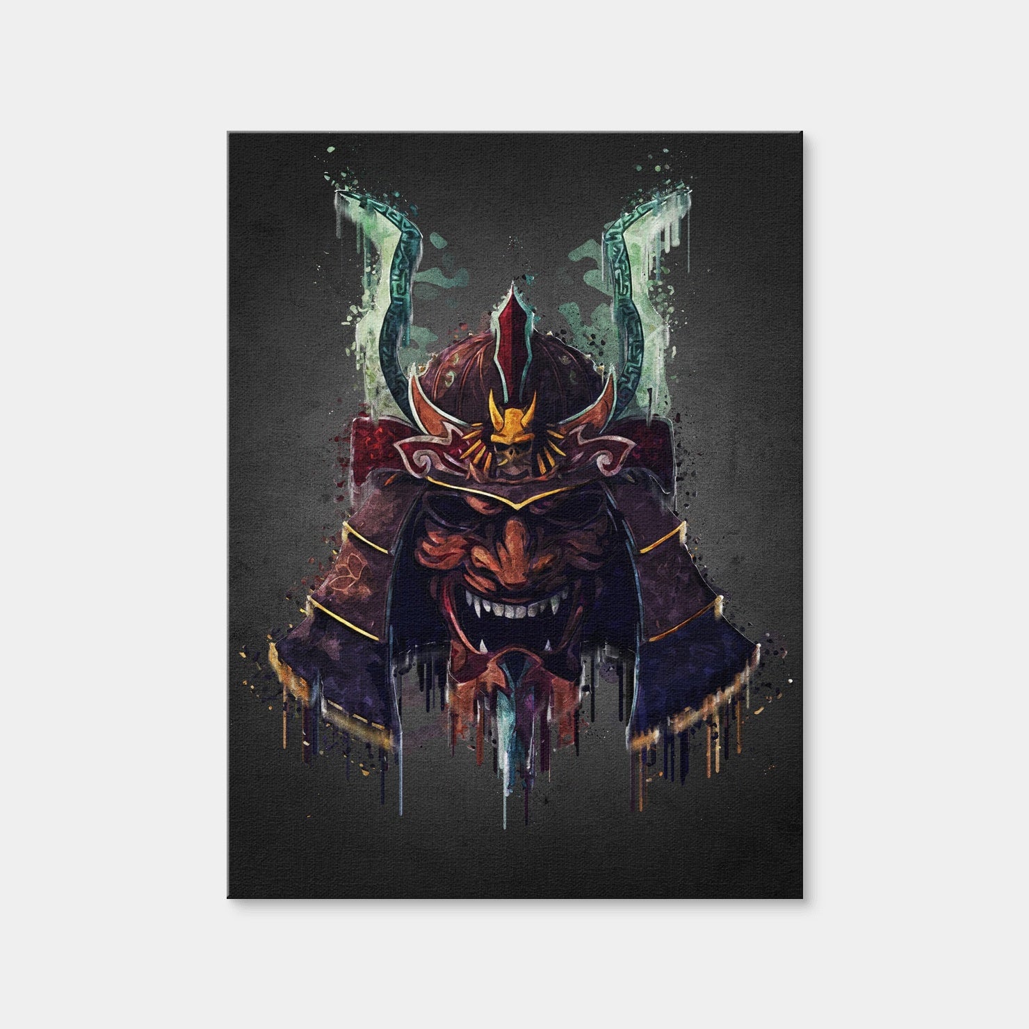 AUTO-MOCKUP WHITE | Samurai Helmet | 1 Piece | Gallery Wrap | group=3x4