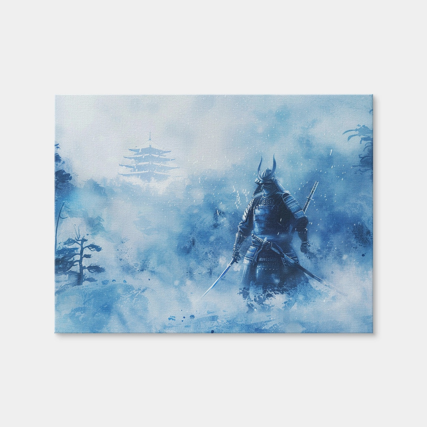 AUTO-MOCKUP WHITE | Samurai Misty Winter Forest | 1 Piece | Gallery Wrap Canvas | group=4x3
