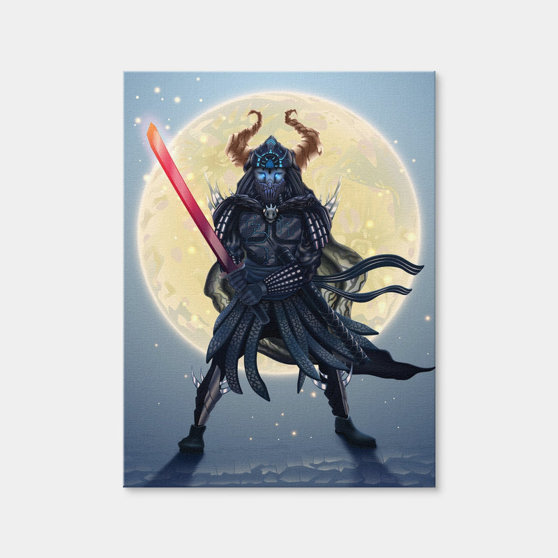 AUTO-MOCKUP WHITE | Samurai Over Moon | 1 Piece | Gallery Wrap | group=3x4