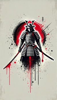 Samurai Warrior Katana Wall Art