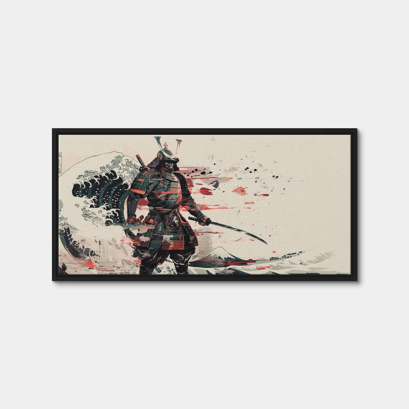 AUTO-MOCKUP WHITE | Samurai Warrior | 1 Piece | Black Framed Canvas | group=2x1