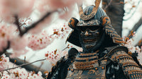 Samurai armor with cherry blossoms Wall Art