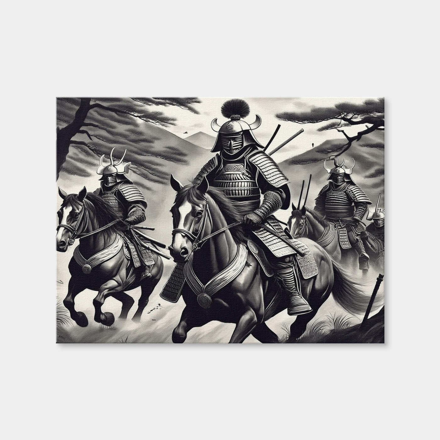 AUTO-MOCKUP WHITE | Samurai's Riding Horses | 1 Piece | Gallery Wrap Canvas | group=4x3