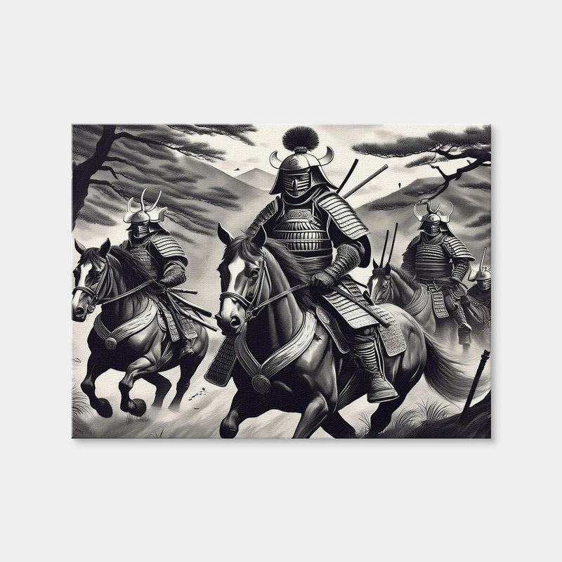 AUTO-MOCKUP WHITE | Samurai's Riding Horses | 1 Piece | Gallery Wrap Canvas | group=4x3