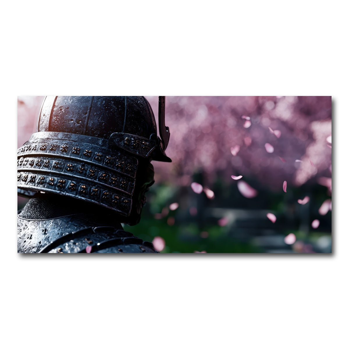 AUTO-MOCKUP WHITE | Samurai warrior helmet | 1 Piece | Gallery Wrap Canvas | group=2x1