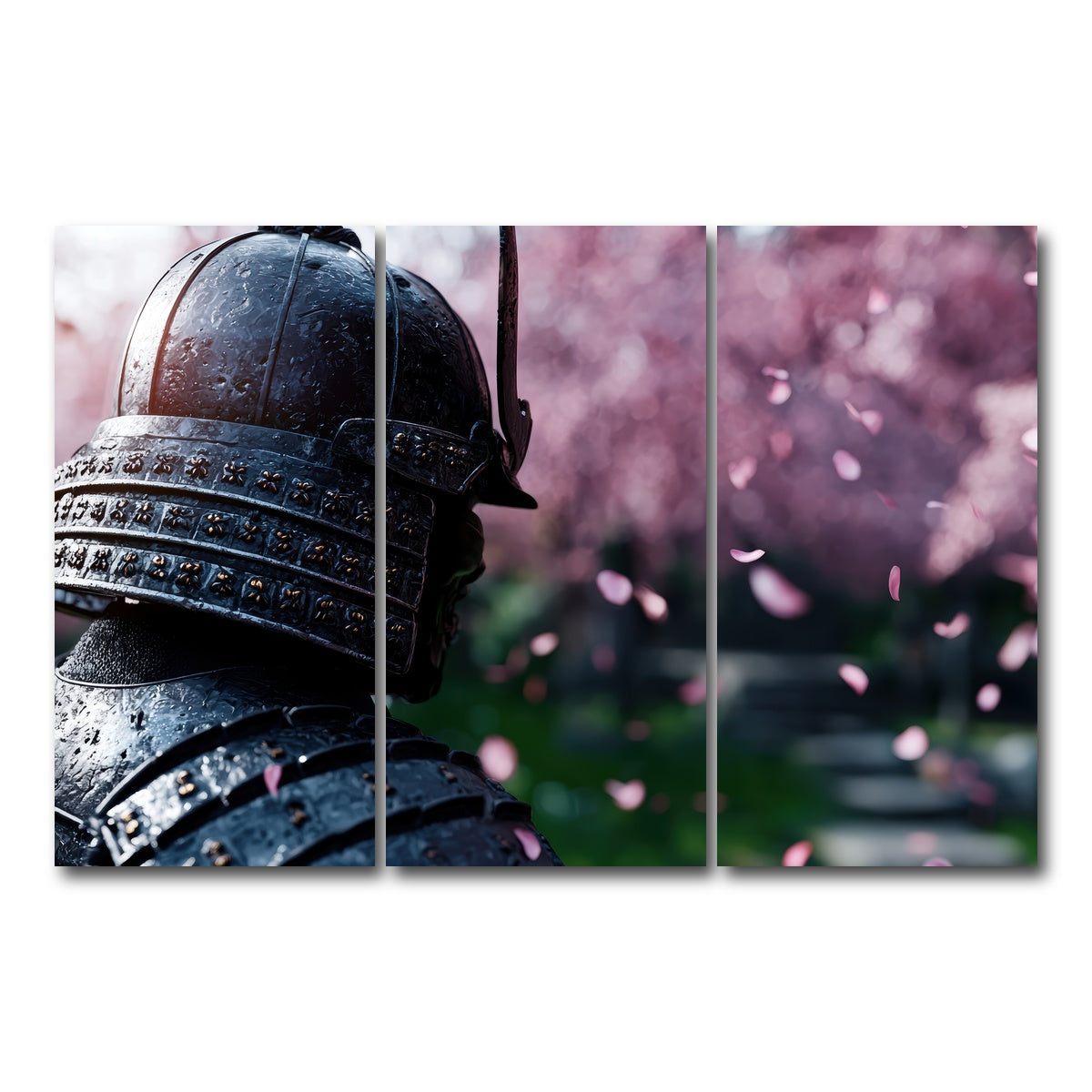 AUTO-MOCKUP WHITE | Samurai warrior helmet | 3 Piece | Gallery Wrap Canvas | group=12x24
