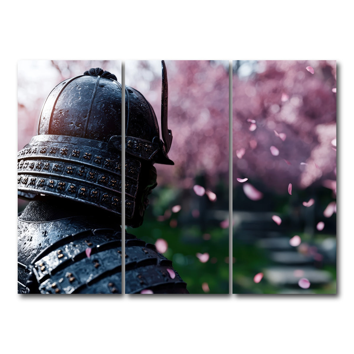 AUTO-MOCKUP WHITE | Samurai warrior helmet | 3 Piece | Gallery Wrap Canvas | group=8x18