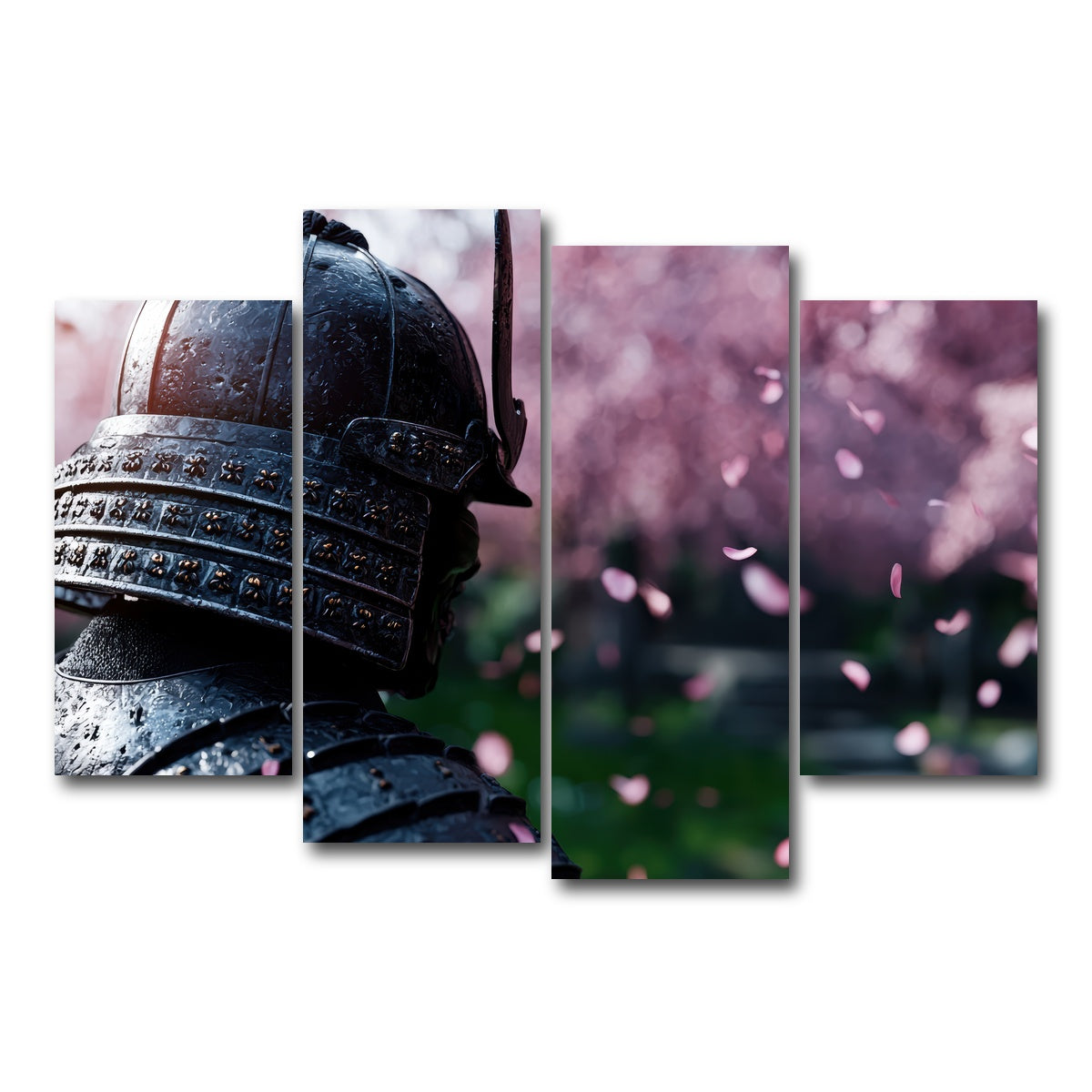 AUTO-MOCKUP WHITE | Samurai warrior helmet | 4 Piece | Gallery Wrap Canvas | group=4_short