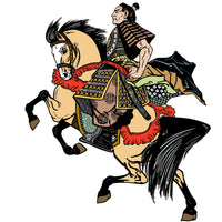 Samurai warrior on horseback Wall Art