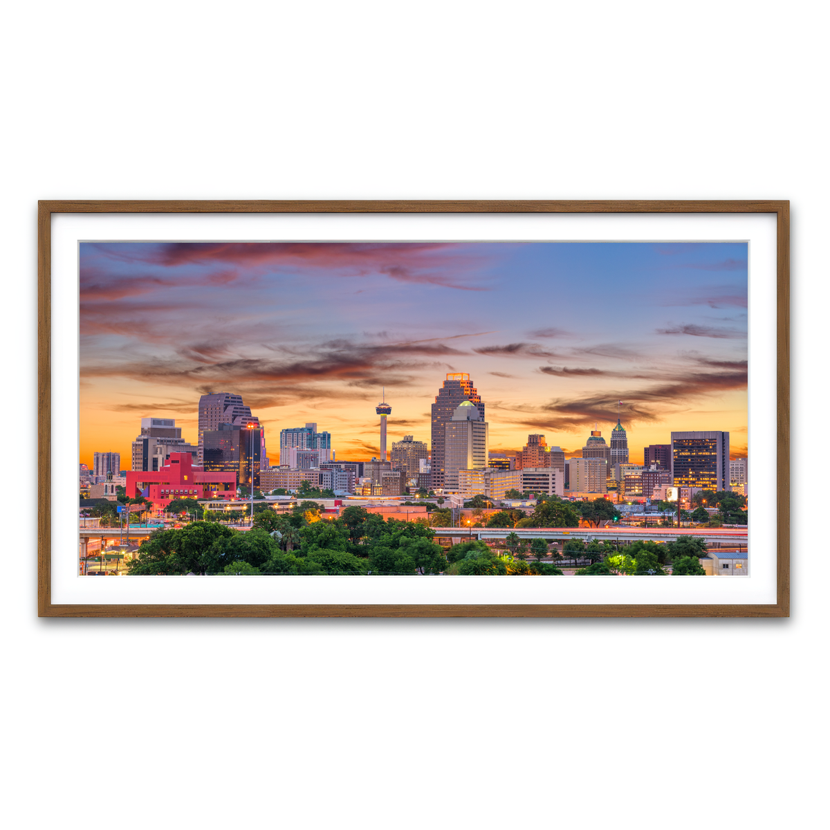 Framed Print 2x1 Walnut