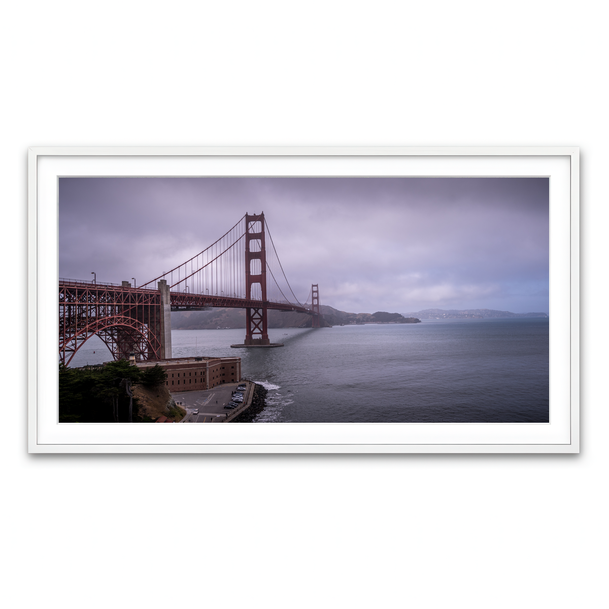 Framed Print 2x1 White