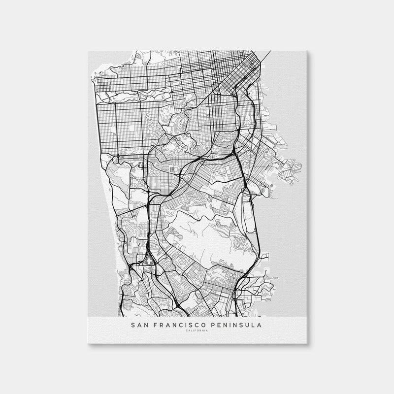 AUTO-MOCKUP WHITE | San Francisco Peninsula | 1 Piece | Gallery Wrap | group=3x4