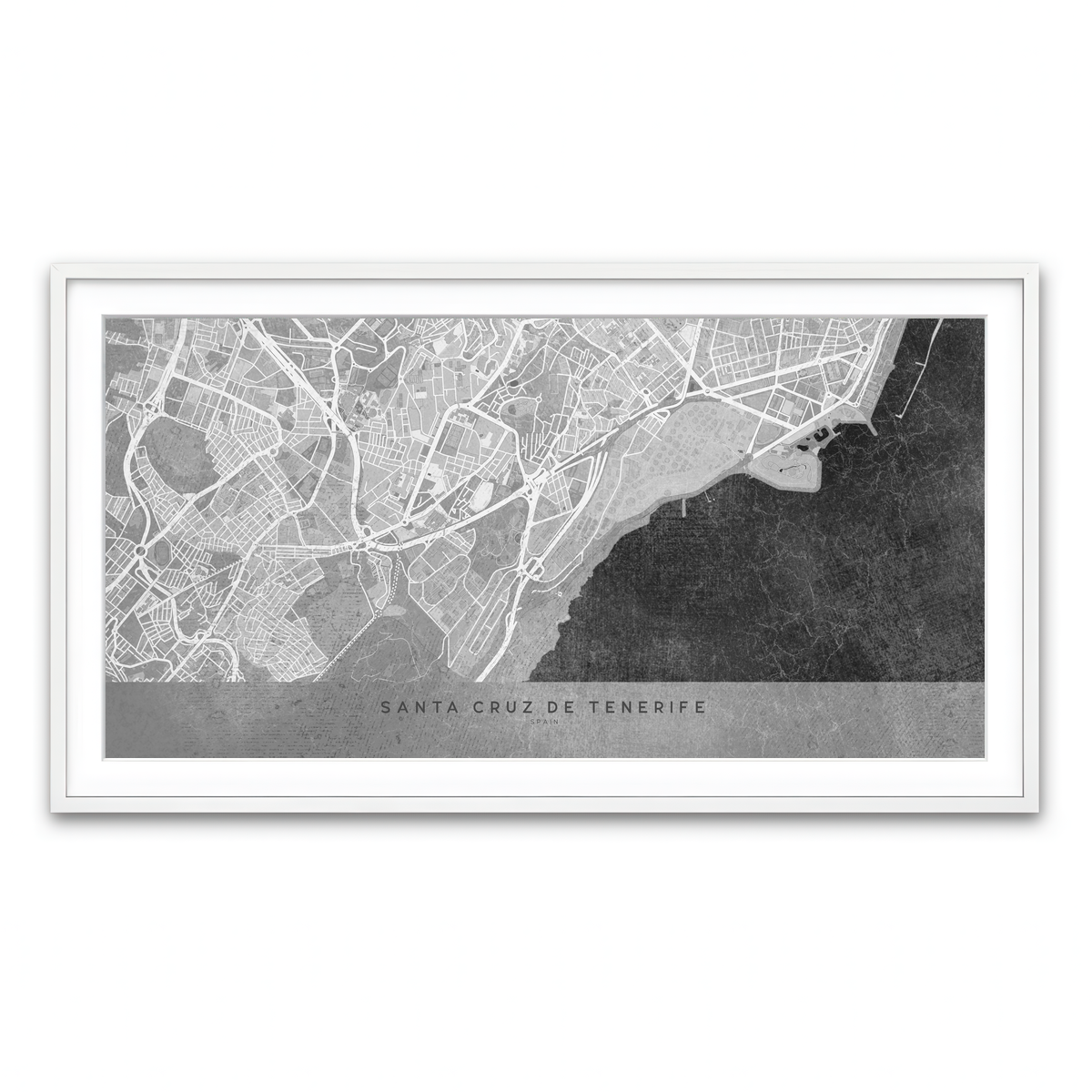Framed Print 2x1 White