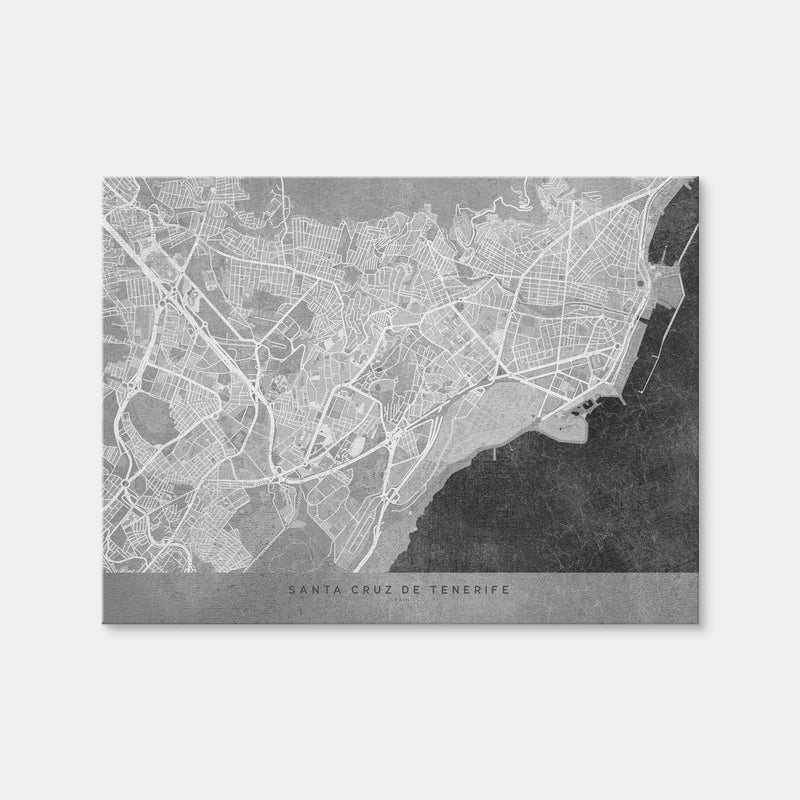 AUTO-MOCKUP WHITE | Santa Cruz De Tenerife Map 2 | 1 Piece | Gallery Wrap | group=4x3