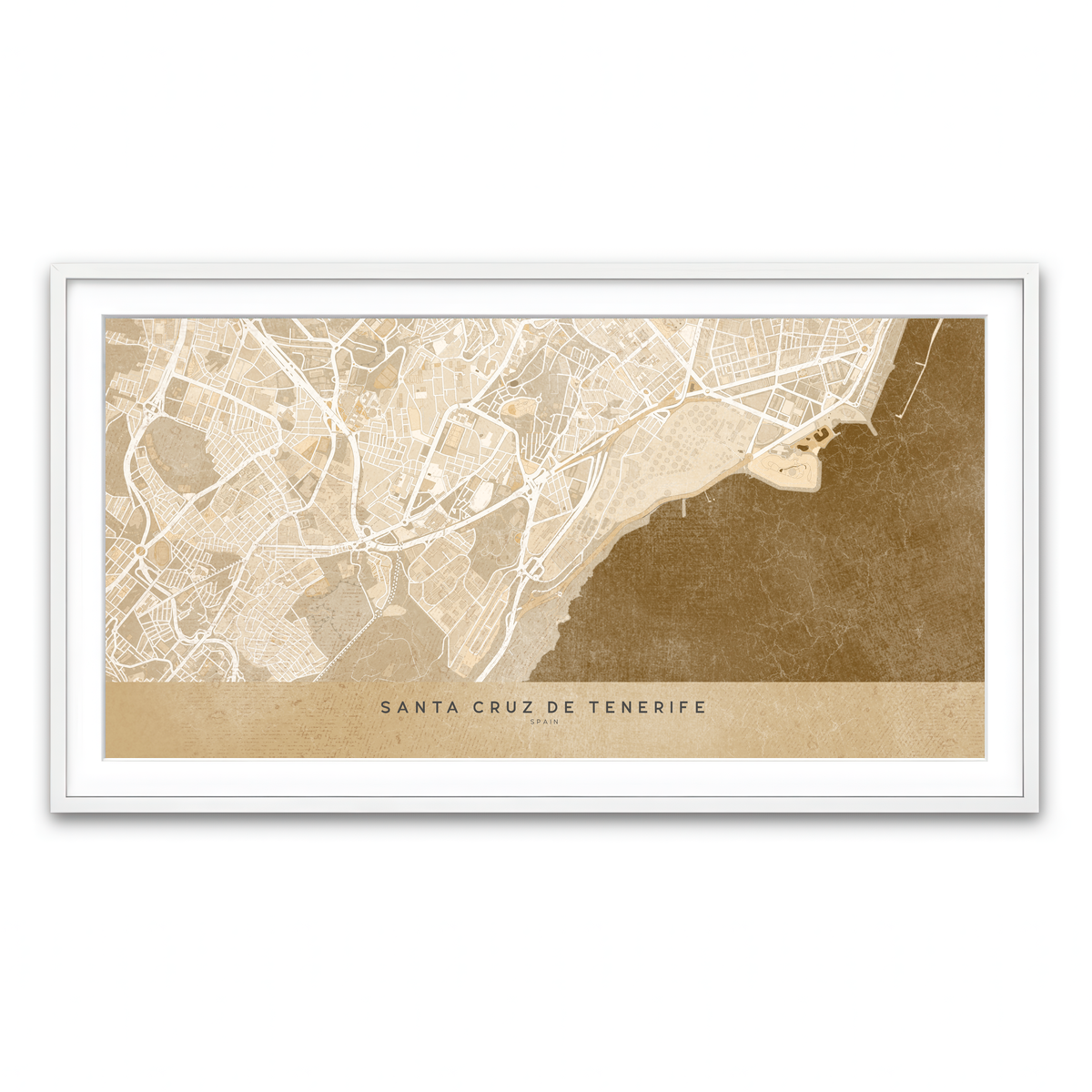 Framed Print 2x1 White