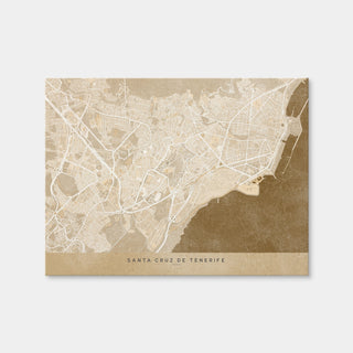AUTO-MOCKUP WHITE | Santa Cruz De Tenerife Map | 1 Piece | Gallery Wrap | group=4x3