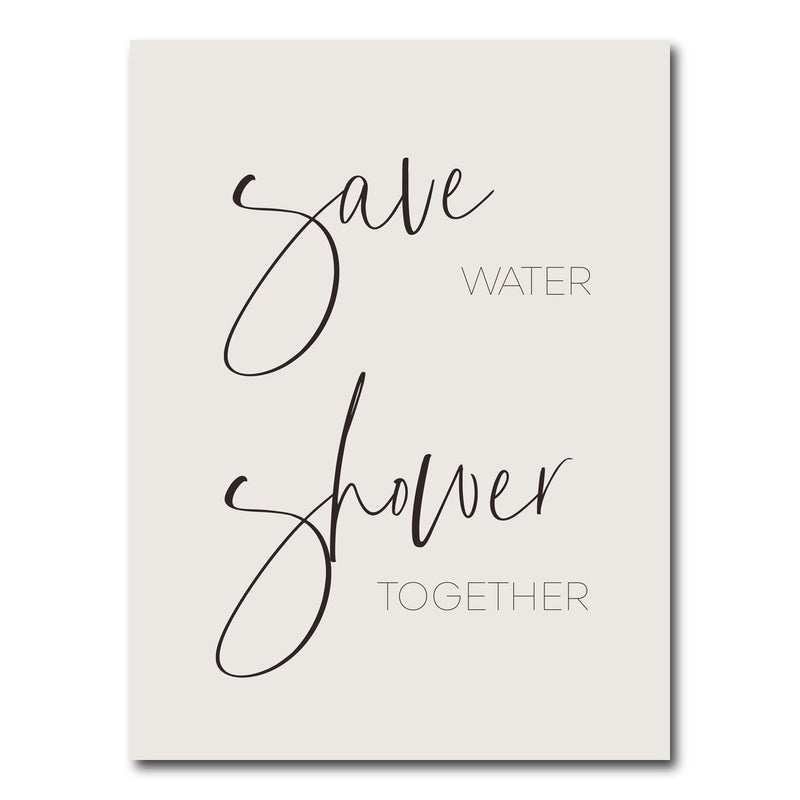 Save Water - Shower Together Wall Art