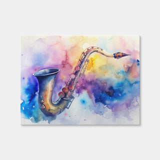 AUTO-MOCKUP WHITE | Saxophone Watercolor | 1 Piece | Gallery Wrap | group=4x3