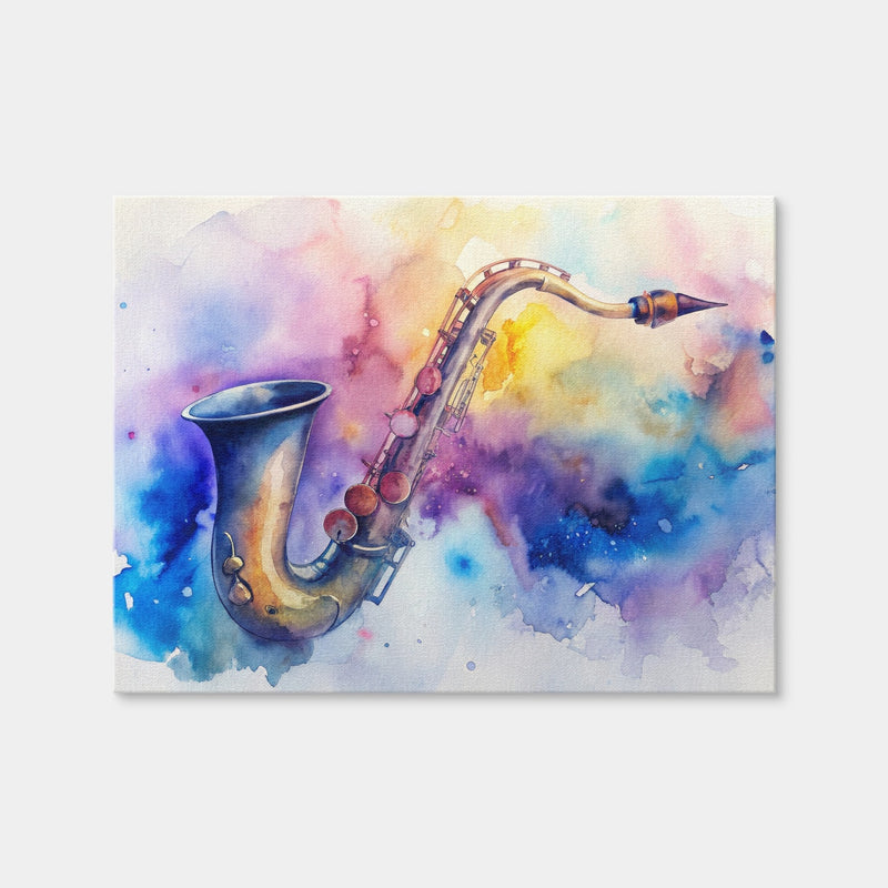 AUTO-MOCKUP WHITE | Saxophone Watercolor | 1 Piece | Gallery Wrap | group=4x3