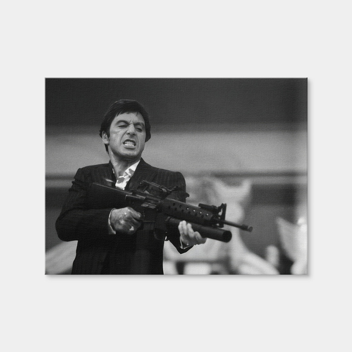 AUTO-MOCKUP WHITE | Scarface Black & White | 1 Piece | Gallery Wrap | group=4x3