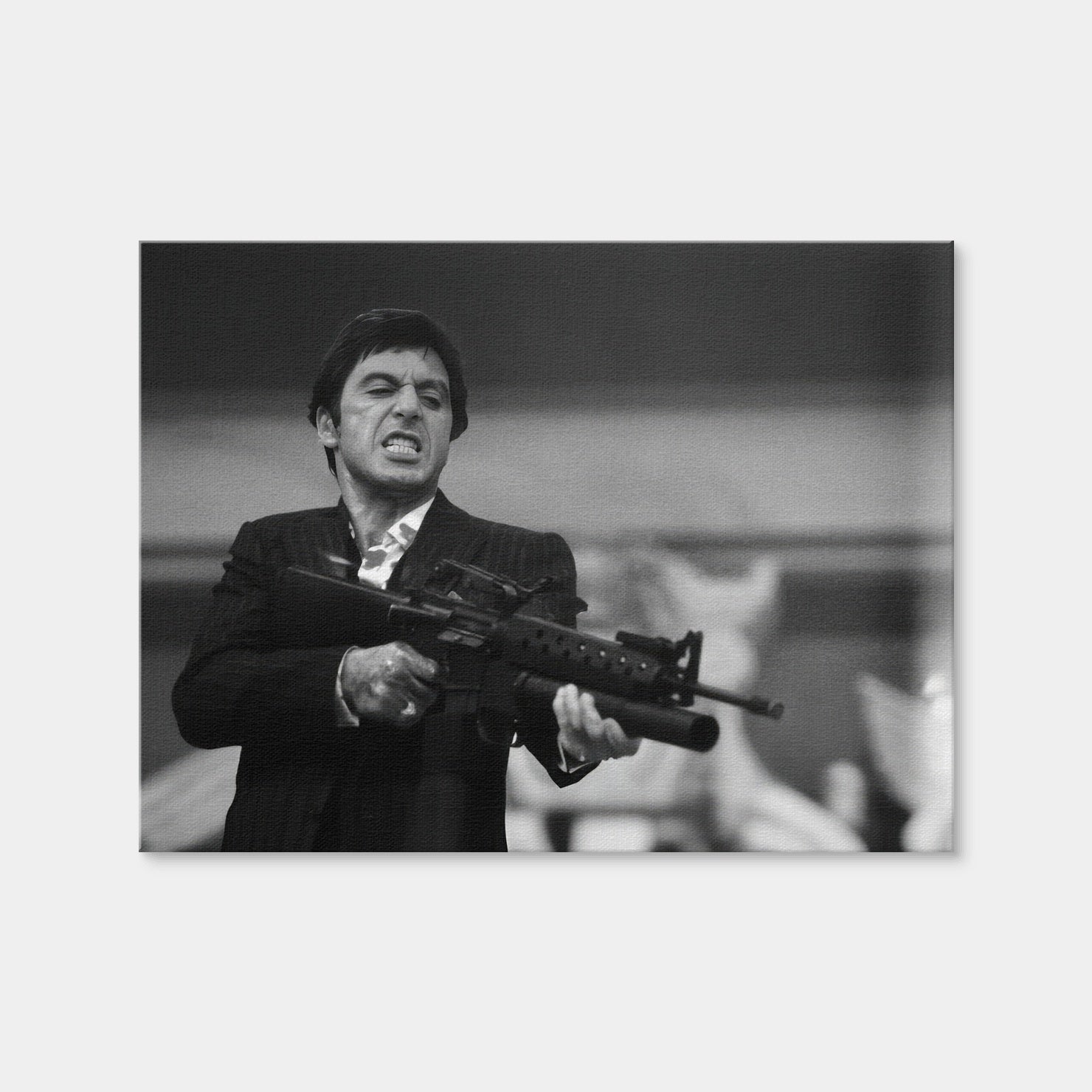 AUTO-MOCKUP WHITE | Scarface Black & White | 1 Piece | Gallery Wrap | group=4x3