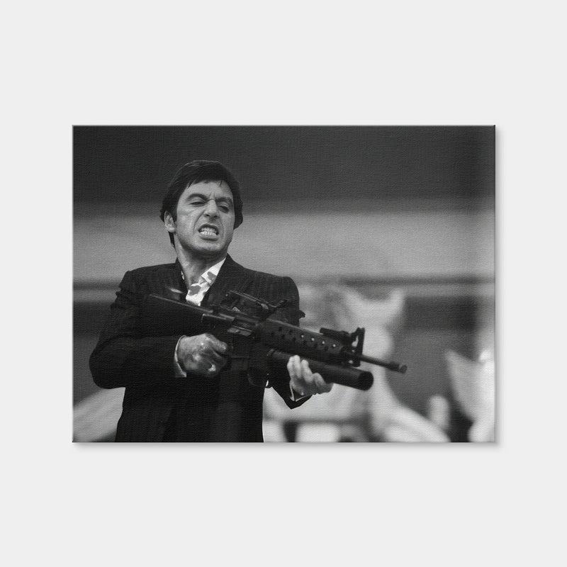 AUTO-MOCKUP WHITE | Scarface Black & White | 1 Piece | Gallery Wrap | group=4x3
