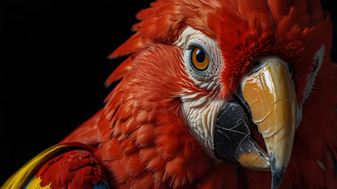 Scarlet Macaw close-up Wall Art