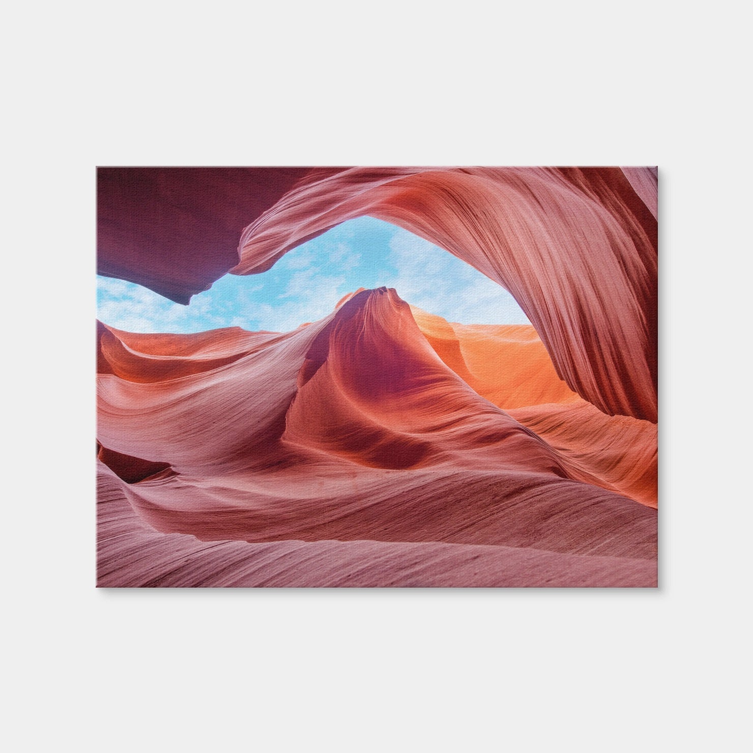 AUTO-MOCKUP WHITE | Scenic Antelope Canyon | 1 Piece | Gallery Wrap | group=4x3