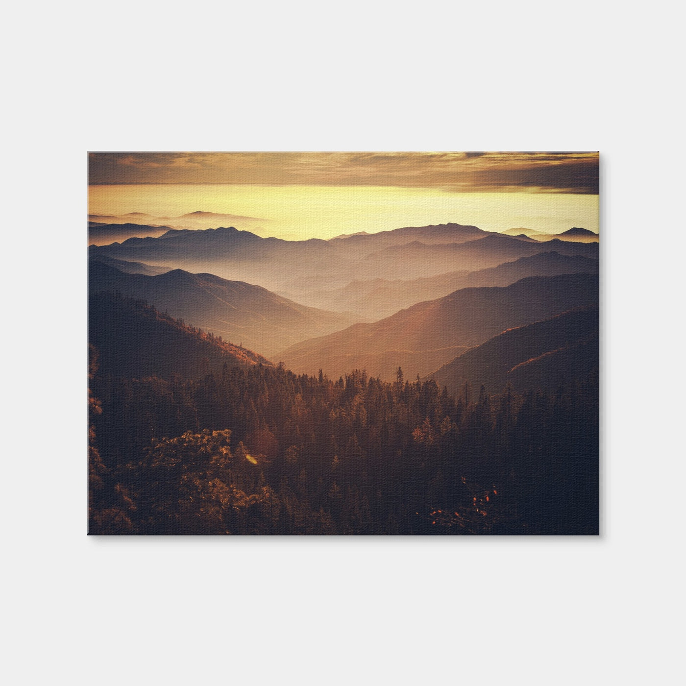 AUTO-MOCKUP WHITE | Scenic Sunset Sierra Nevada Mountains | 1 Piece | Gallery Wrap Canvas | group=4x3