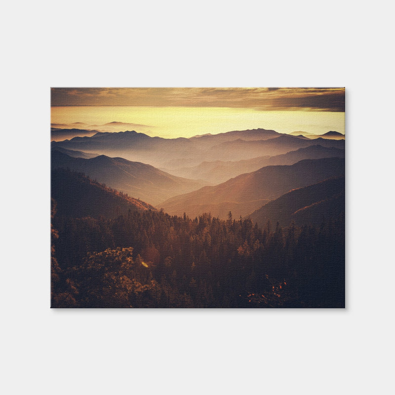 AUTO-MOCKUP WHITE | Scenic Sunset Sierra Nevada Mountains | 1 Piece | Gallery Wrap Canvas | group=4x3