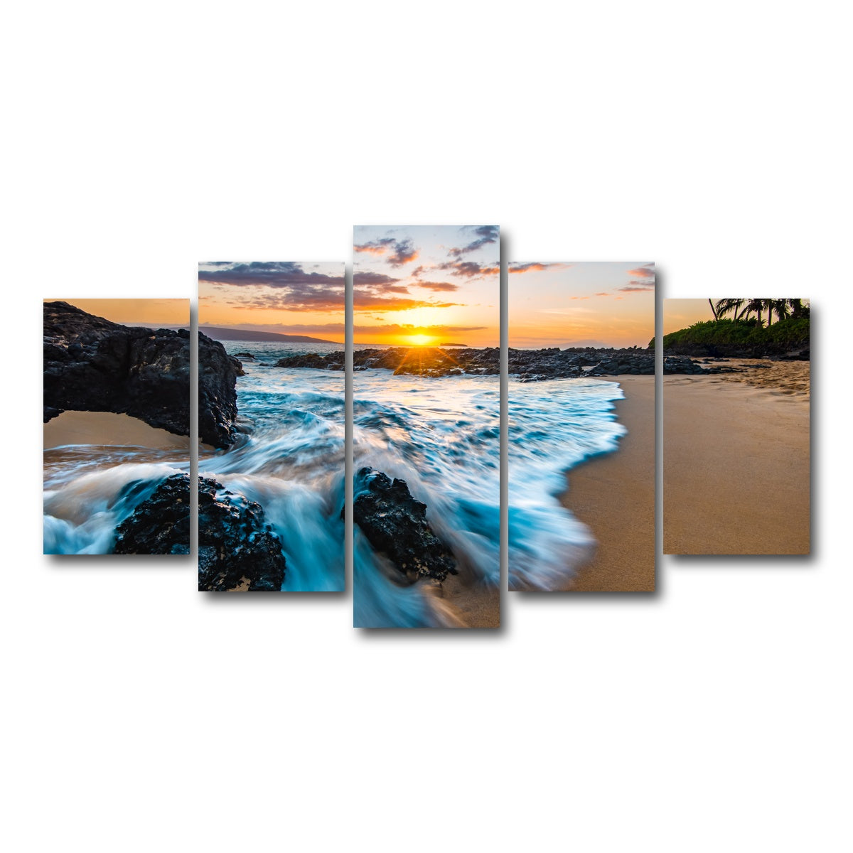 AUTO-MOCKUP WHITE | Secret Beach | 5 Piece | Gallery Wrap Canvas | group=5_normal