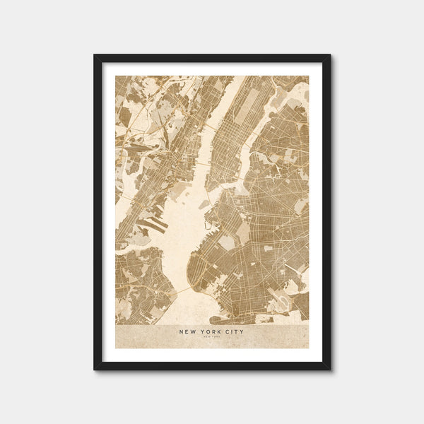 Sepia New York City Wall Art — Framed Print Format preview