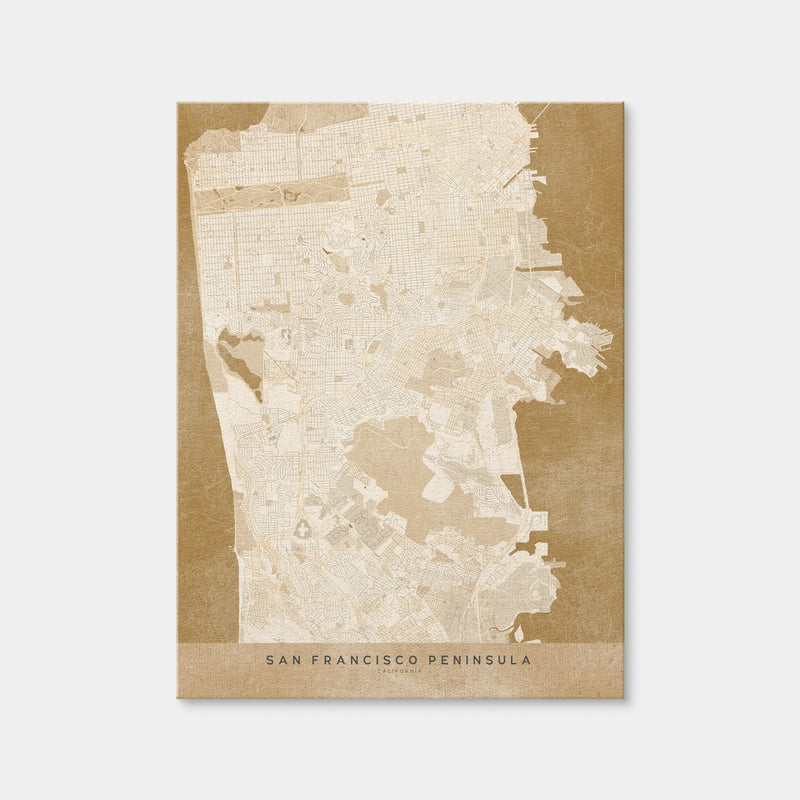 AUTO-MOCKUP WHITE | Sepia San Francisco Peninsula | 1 Piece | Gallery Wrap Canvas | group=3x4