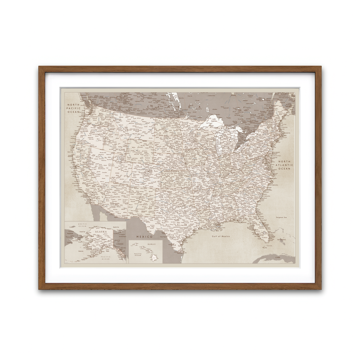 Framed Print 4x3 Walnut