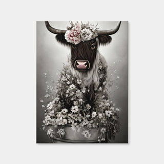 AUTO-MOCKUP WHITE | Shabby Highland Cow | 1 Piece | Gallery Wrap | group=3x4