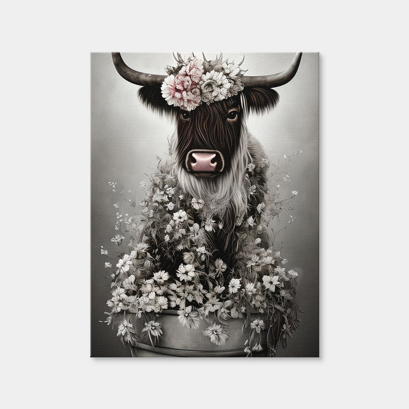 AUTO-MOCKUP WHITE | Shabby Highland Cow | 1 Piece | Gallery Wrap | group=3x4