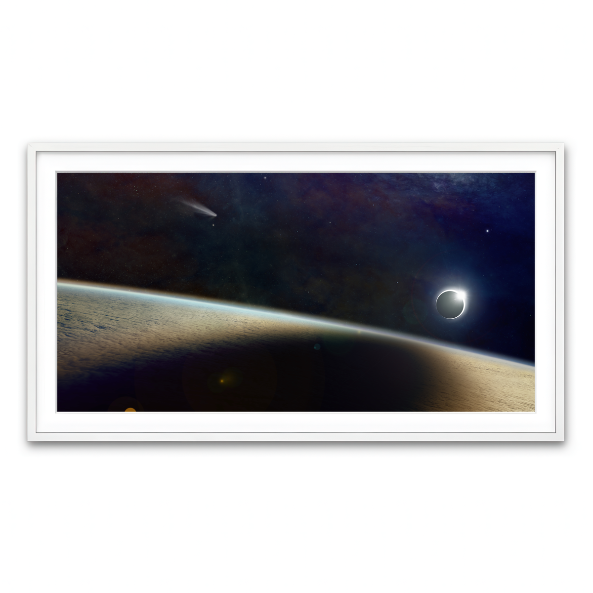 Framed Print 2x1 White