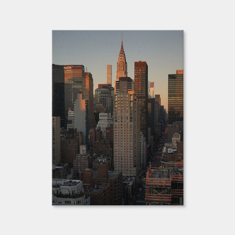 AUTO-MOCKUP WHITE | Shadow on NYC Skyline | 1 Piece | Gallery Wrap | group=3x4