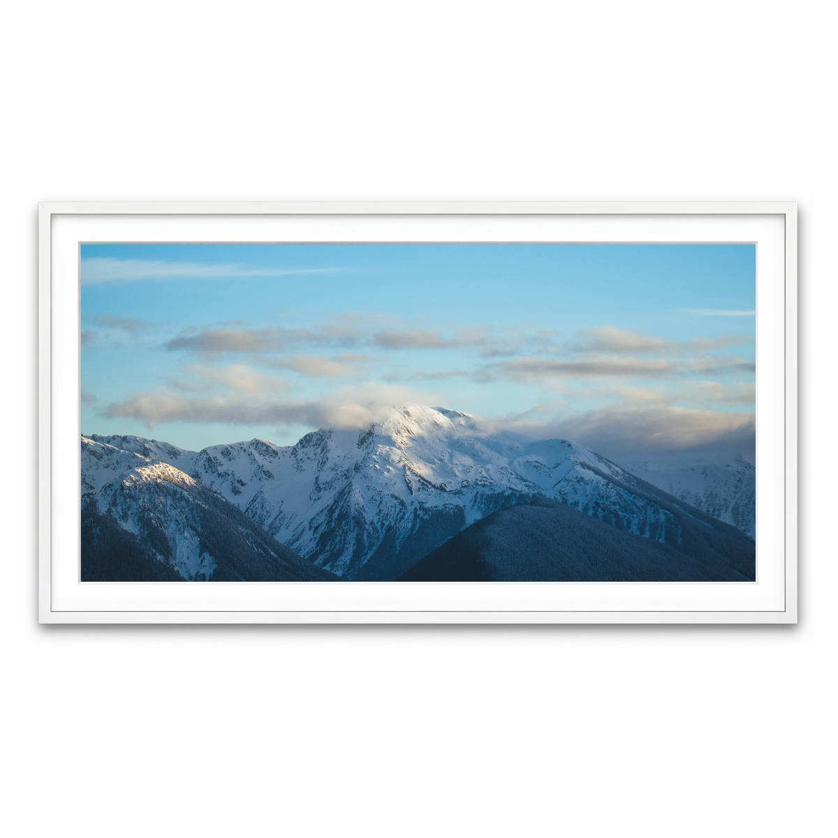 Framed Print 2x1 White