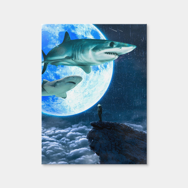 AUTO-MOCKUP WHITE | Shark Moon | 1 Piece | Gallery Wrap | group=3x4