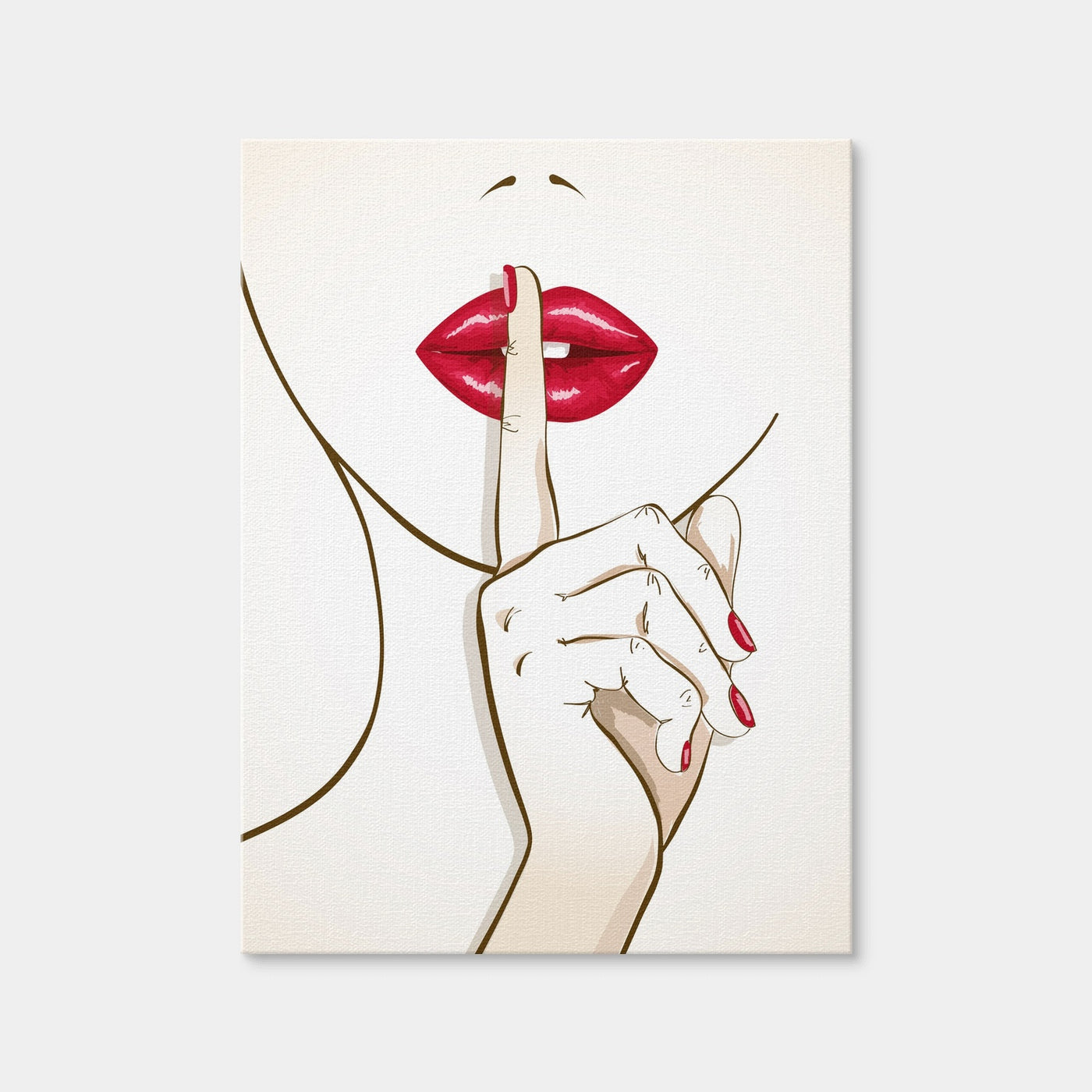 AUTO-MOCKUP WHITE | Shh Lips | 1 Piece | Gallery Wrap | group=3x4