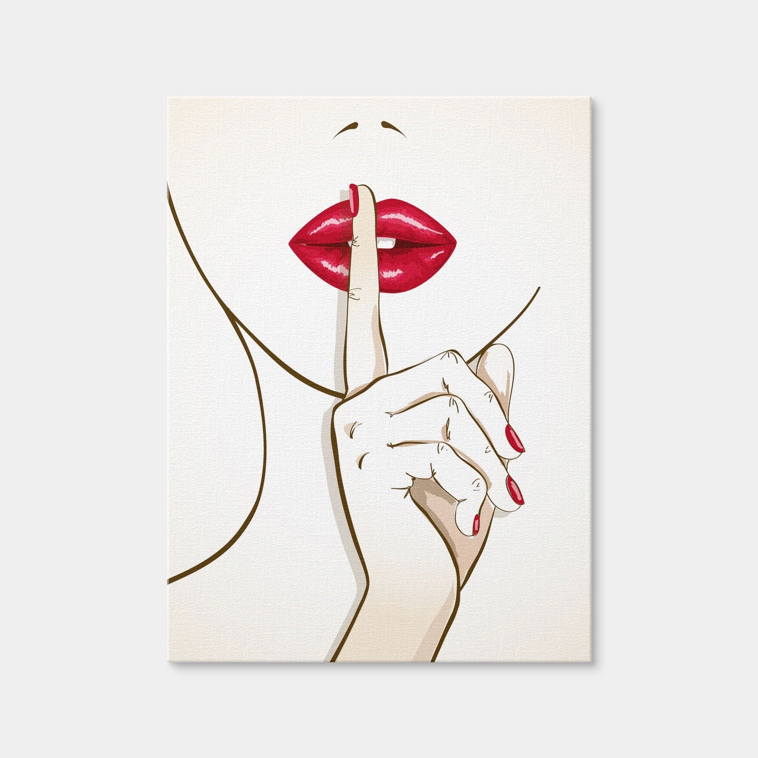 AUTO-MOCKUP WHITE | Shh Lips | 1 Piece | Gallery Wrap | group=3x4