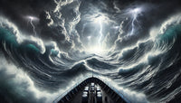 Ship Deck View of Fierce Storm Wall Art