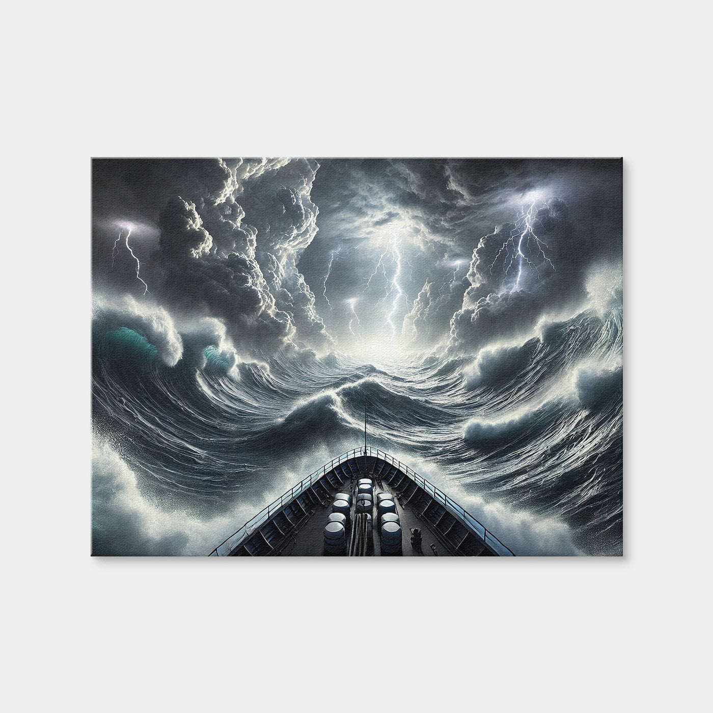 AUTO-MOCKUP WHITE | Ship Deck View of Fierce Storm | 1 Piece | Gallery Wrap | group=4x3