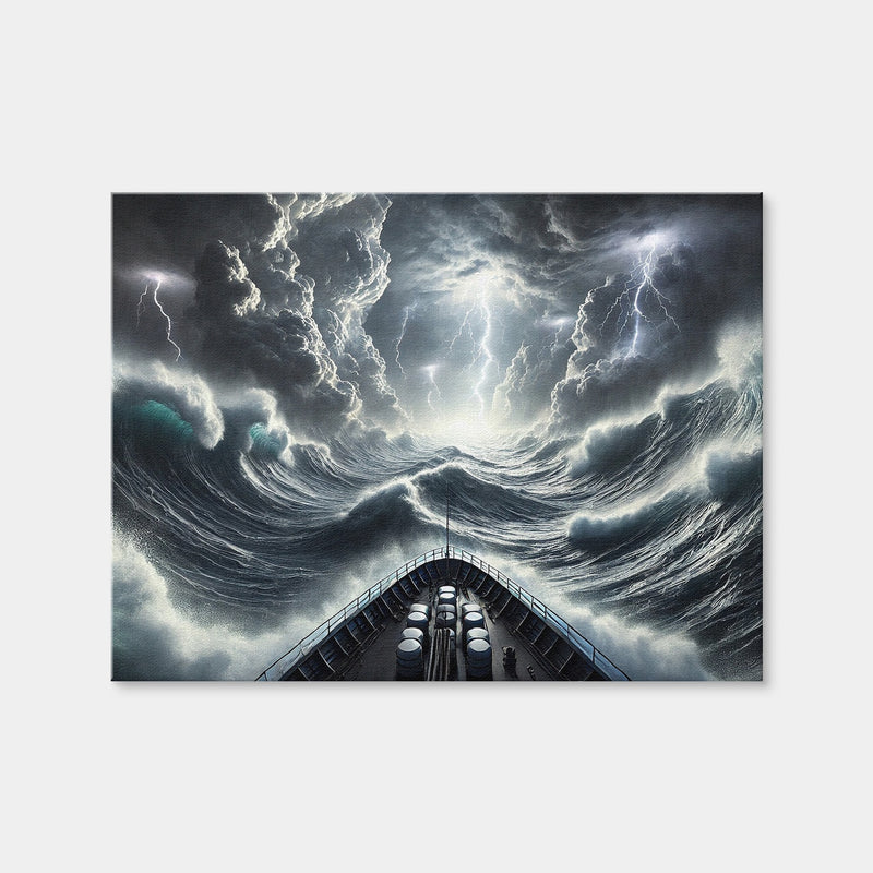 AUTO-MOCKUP WHITE | Ship Deck View of Fierce Storm | 1 Piece | Gallery Wrap | group=4x3