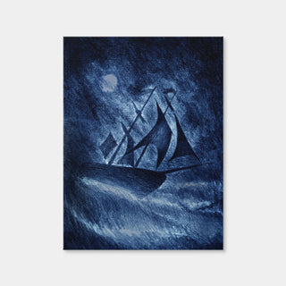 AUTO-MOCKUP WHITE | Ship on the Storm Waves | 1 Piece | Gallery Wrap | group=3x4